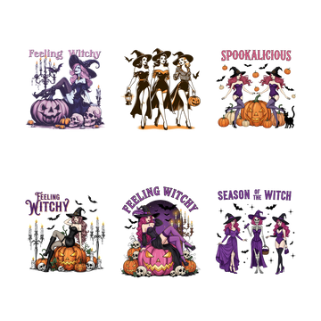 Feeling Witchy Collection 11" DTF Transfers, Set of 6