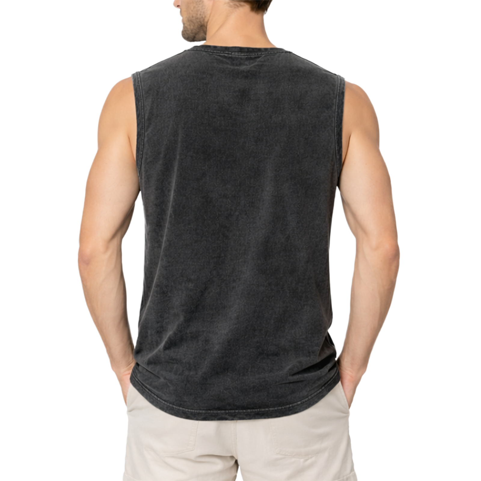 210G washed tank top