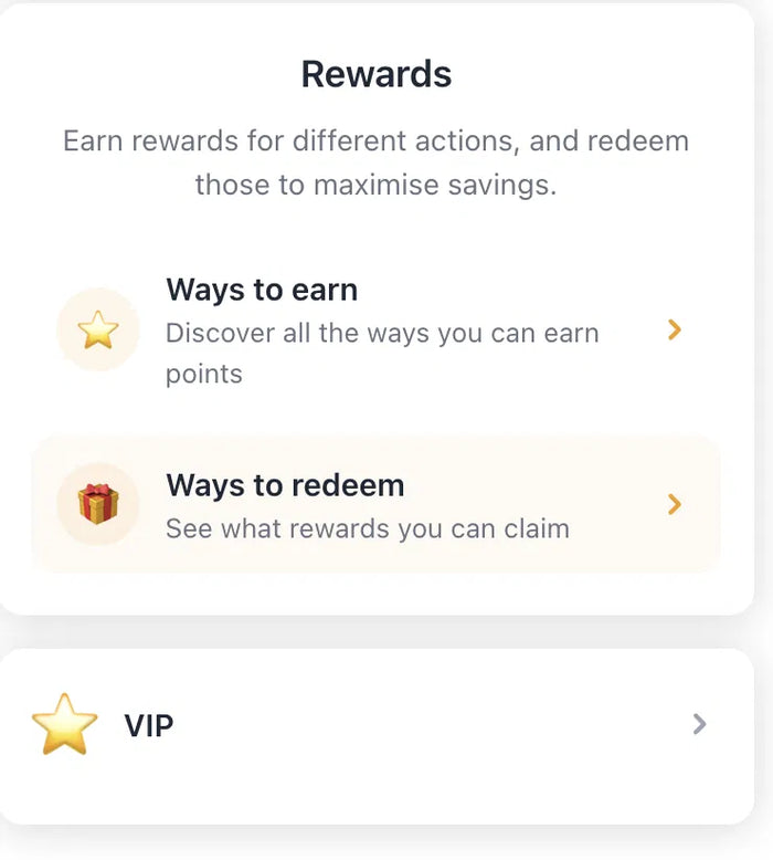 Ways to redeem